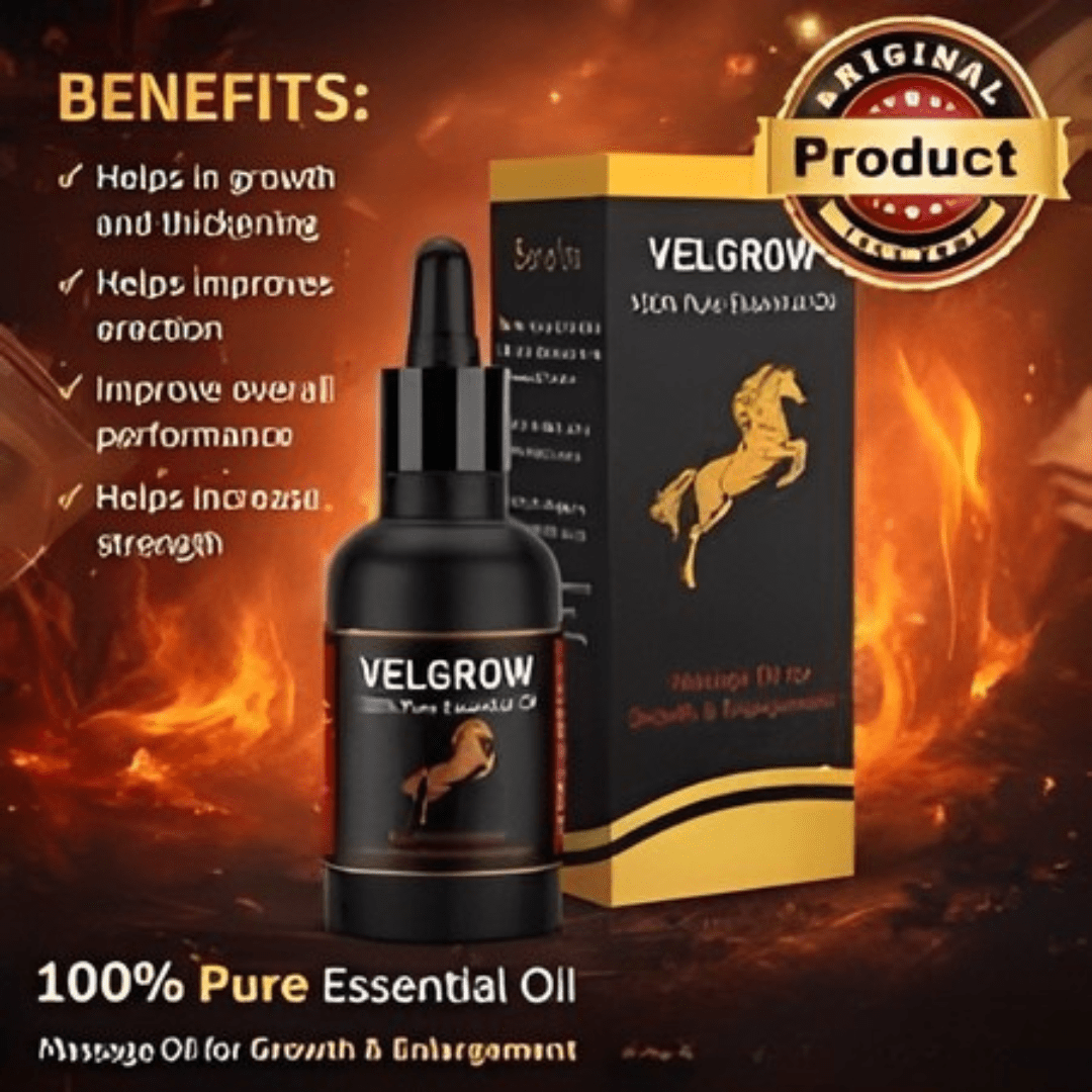 Velgrow Essential Oil for Men – Natural Performance & Stamina Booster (100% Pure Formula) Dr Herbal 